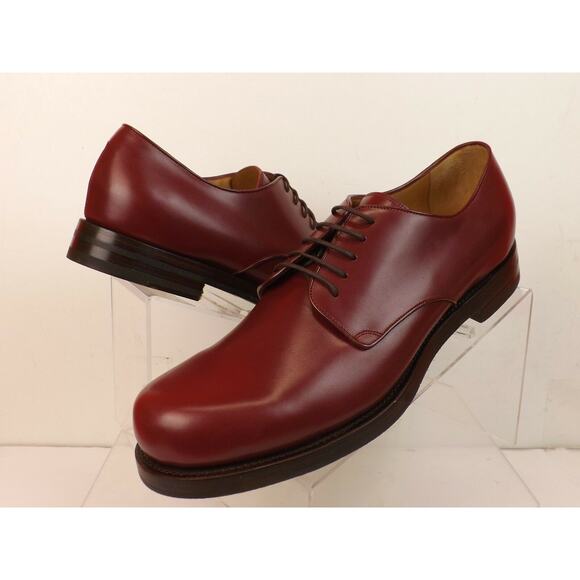 GUCCI 353021 WINE SMOOTH LEATHER GOODYEAR LACE UP CLASSIC OXFORDS 10.5 11.5 - Picture 1 of 9